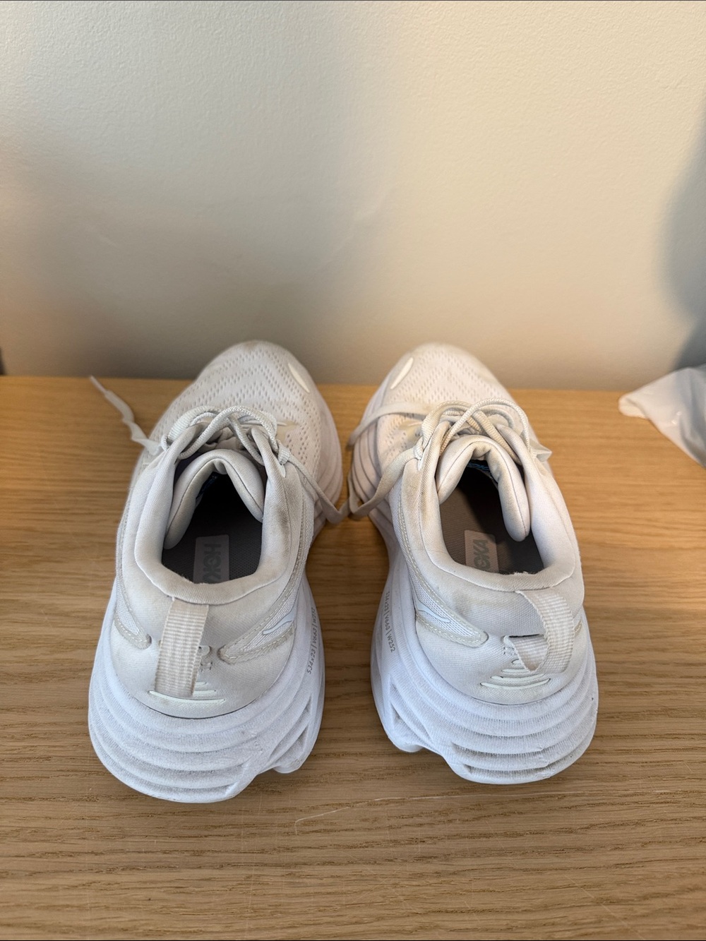 Hoka Women's White Bondi 8 Sneakers - Picture 3 of 6